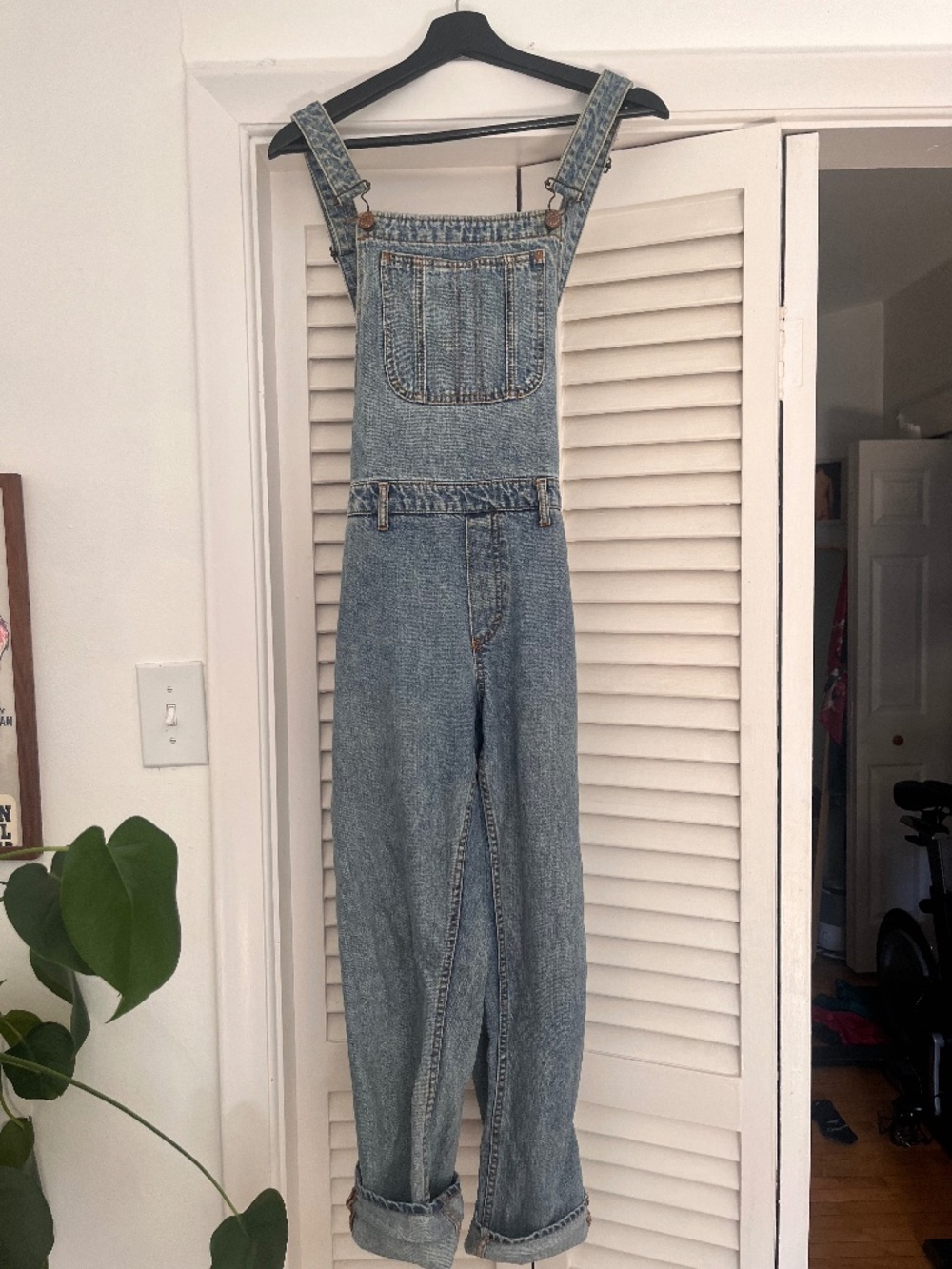 Vintage denim overalls